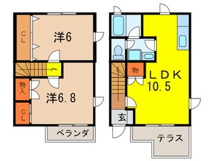 ルミエ－ル甲東Ａ棟の物件間取画像